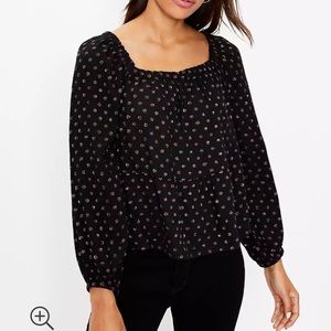 NWT Loft peplum shimmer top